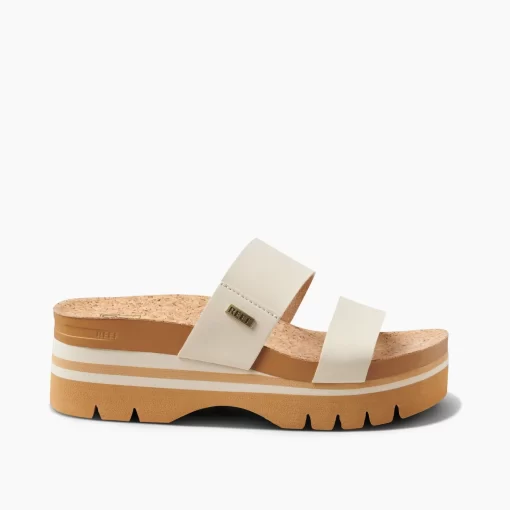 REEF Sandals | Slides>Cushion Vista Higher Vintage Tan