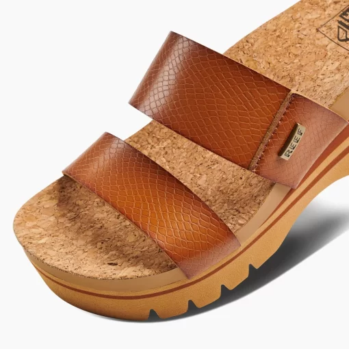 REEF Sandals | Slides>Cushion Vista Higher Cognac