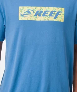 REEF T-Shirts>Decades Short Sleeve T-Shirt Parisian Blue