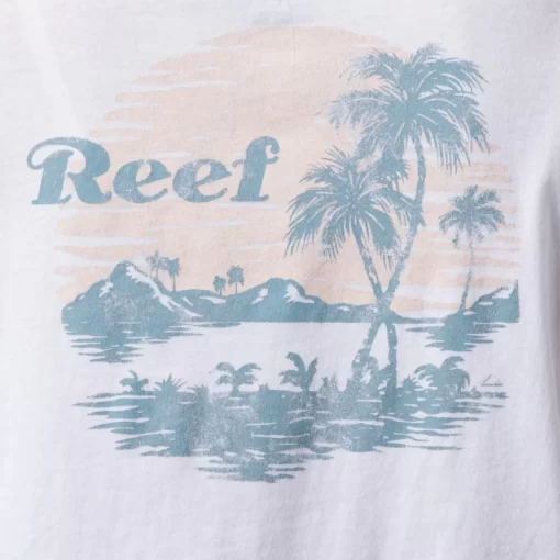 REEF T-Shirts>Dreamisle Long Sleeve Crop T-Shirt Bright White