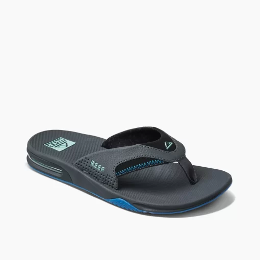 REEF Sandals | Flip Flops>Fanning Gunmetal/Ocean