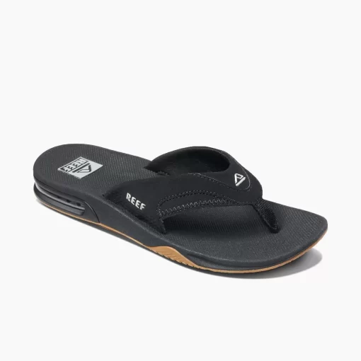 REEF Sandals | Flip Flops>Fanning Black/Silver