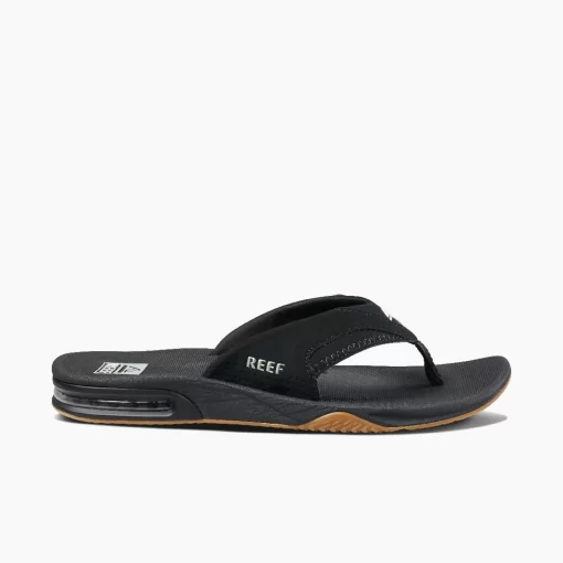 REEF Sandals | Flip Flops>Fanning Black/Silver