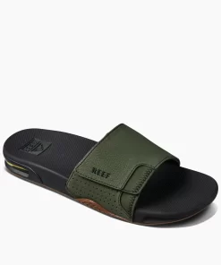 REEF Sandals | Slides>Fanning Slide Dark Olive