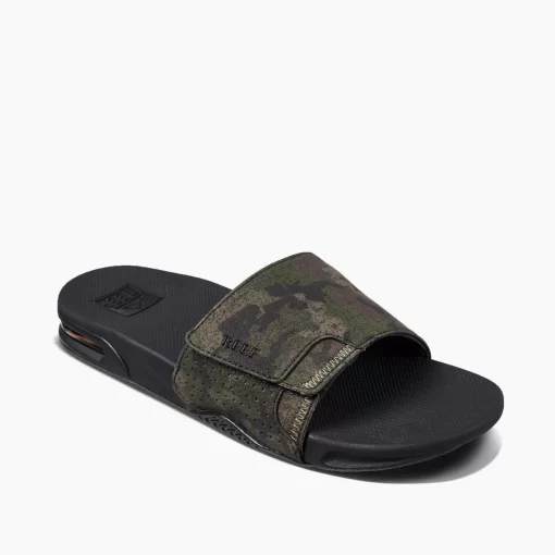 REEF Sandals>Fanning Slide Olive Camo