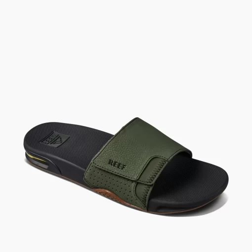 REEF Sandals | Slides>Fanning Slide Dark Olive