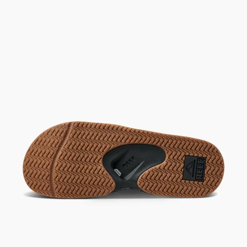 REEF Sandals>Fanning Slide Black/Silver