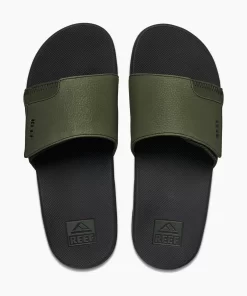 REEF Sandals | Slides>Fanning Slide Dark Olive