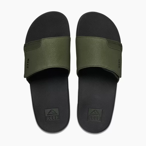 REEF Sandals | Slides>Fanning Slide Dark Olive