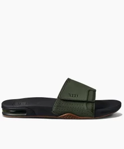 REEF Sandals | Slides>Fanning Slide Dark Olive