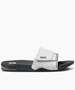 REEF Sandals | Slides>Fanning Slide Grey/White