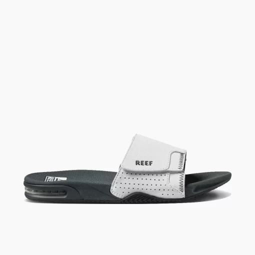 REEF Sandals | Slides>Fanning Slide Grey/White