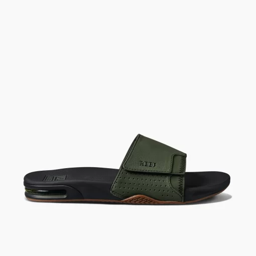 REEF Sandals | Slides>Fanning Slide Dark Olive