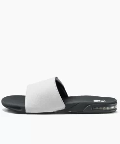 REEF Sandals | Slides>Fanning Slide Grey/White