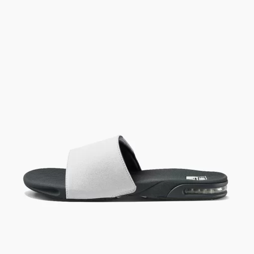 REEF Sandals | Slides>Fanning Slide Grey/White