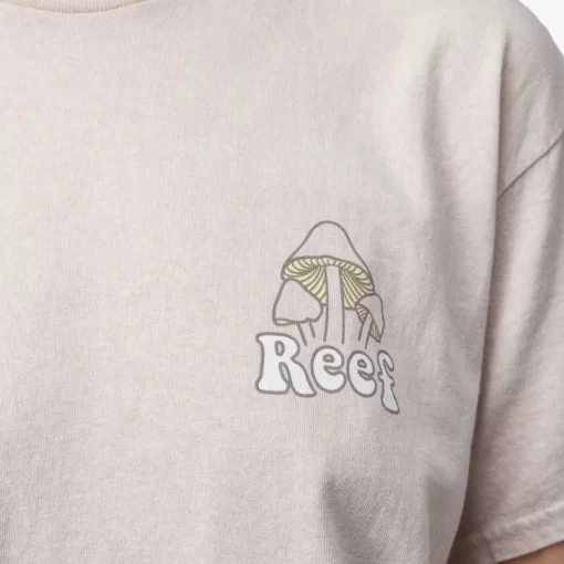 REEF T-Shirts>Far Out Short Sleeve Washed Tee Almond Milk Mineral