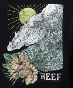 REEF T-Shirts>Gal Long Sleeve Crop T-Shirt Caviar