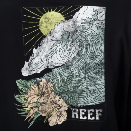 REEF T-Shirts>Gal Long Sleeve Crop T-Shirt Caviar