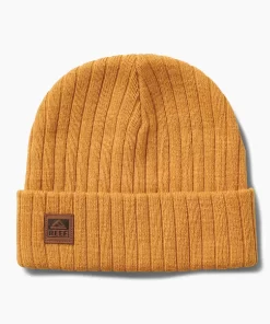 REEF Headwear & Accessories>Jenks Cuff Beanie Honey Gold