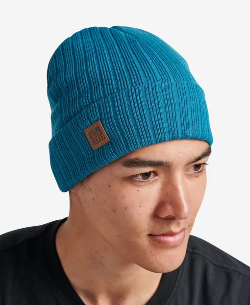 REEF Headwear & Accessories>Jenks Cuff Beanie Biscay Bay