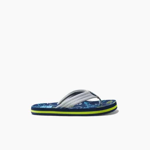 REEF Kids (5-8 Years)>Kids Ahi Navy/Grey Dino