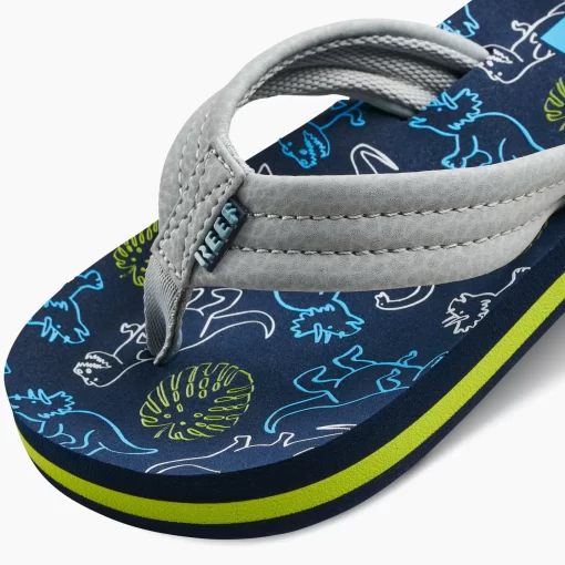 REEF Kids (5-8 Years)>Kids Ahi Navy/Grey Dino