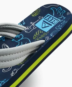 REEF Kids (5-8 Years)>Kids Ahi Navy/Grey Dino