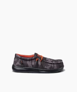 REEF Kids (5-8 Years)>Kids Cushion Coast Black Camo/Red