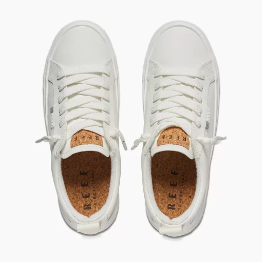 REEF Shoes>Lay Day Dawn White Leather