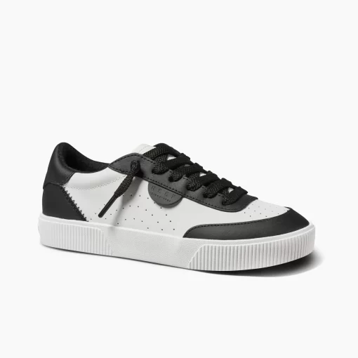 REEF Shoes>Lay Day Seas Black/White Leather