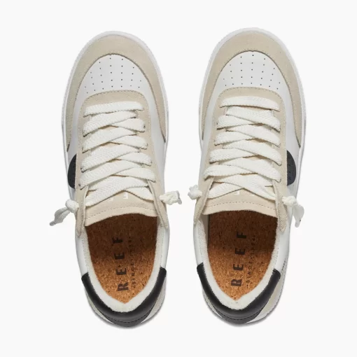 REEF Shoes>Lay Day Seas White/Black Lese