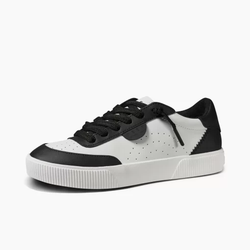 REEF Shoes>Lay Day Seas Black/White Leather