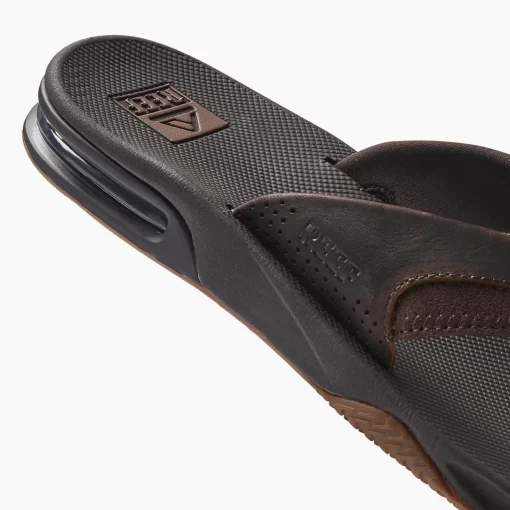 REEF Sandals | Flip Flops>Leather Fanning Dark Brown