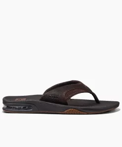 REEF Sandals | Flip Flops>Leather Fanning Dark Brown