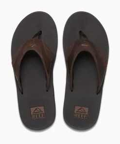 REEF Sandals | Flip Flops>Leather Fanning Dark Brown