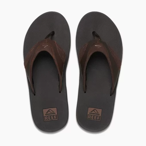 REEF Sandals | Flip Flops>Leather Fanning Dark Brown