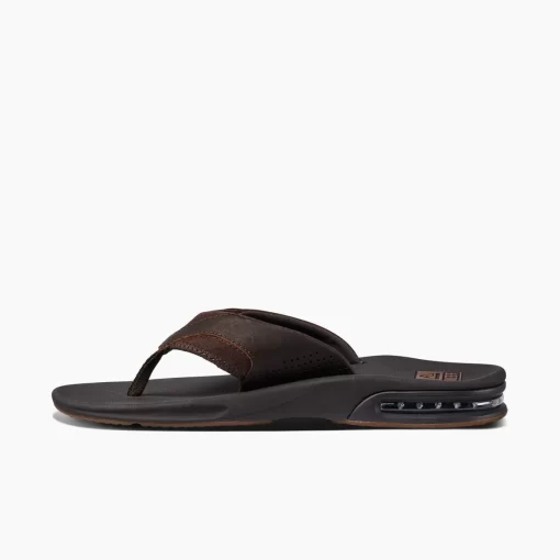 REEF Sandals | Flip Flops>Leather Fanning Dark Brown