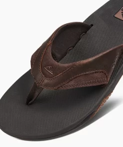 REEF Sandals | Flip Flops>Leather Fanning Dark Brown