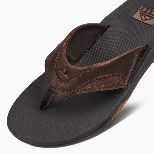 REEF Sandals | Flip Flops>Leather Fanning Dark Brown