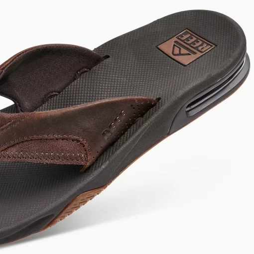 REEF Sandals | Flip Flops>Leather Fanning Dark Brown