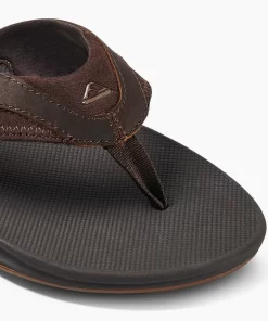 REEF Sandals | Flip Flops>Leather Fanning Dark Brown