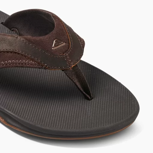 REEF Sandals | Flip Flops>Leather Fanning Dark Brown