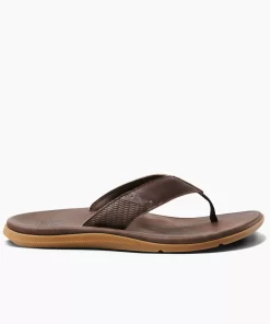 REEF Sandals | Flip Flops>Leather Santa Ana Dark Brown