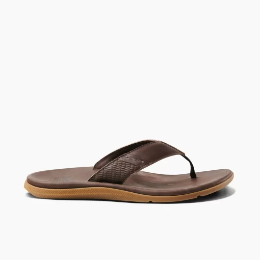 REEF Sandals | Flip Flops>Leather Santa Ana Dark Brown