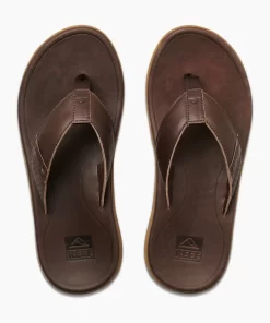 REEF Sandals | Flip Flops>Leather Santa Ana Dark Brown