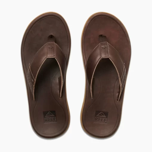 REEF Sandals | Flip Flops>Leather Santa Ana Dark Brown