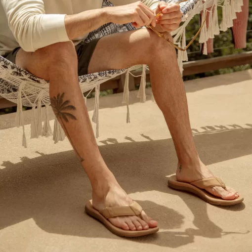 REEF Sandals | Flip Flops>Leather Santa Ana Tan