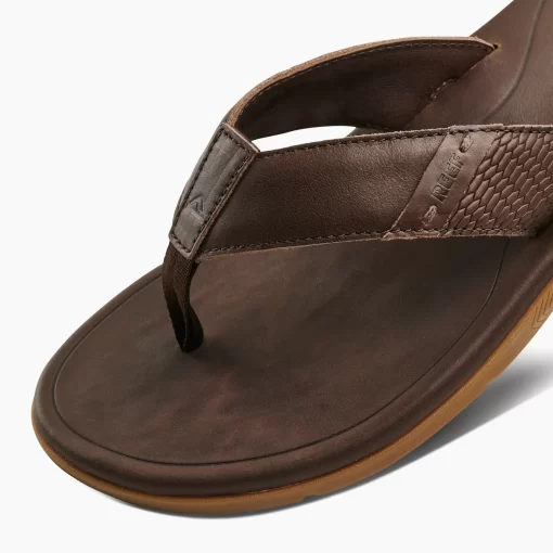 REEF Sandals | Flip Flops>Leather Santa Ana Dark Brown