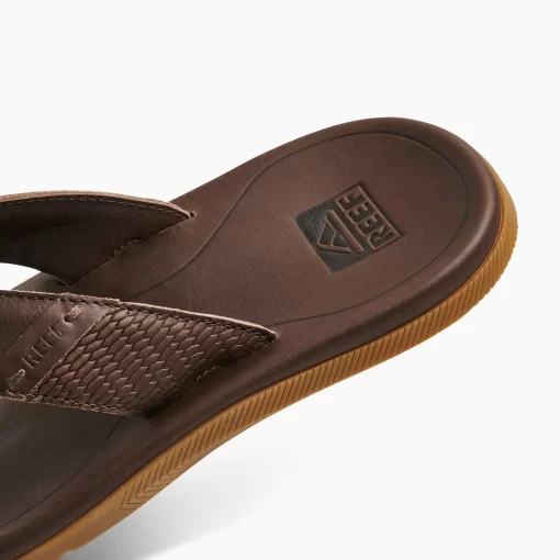 REEF Sandals | Flip Flops>Leather Santa Ana Dark Brown