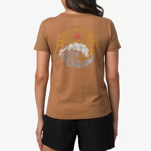 REEF T-Shirts>Lush Waves Short Sleeve T-Shirt Toasted Coconut